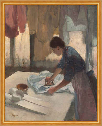 Kunstdruck Woman Ironing Edgar Degas Frauen Hausarbeit Bügeln Wäsche Bügeleisen B, (1 St)