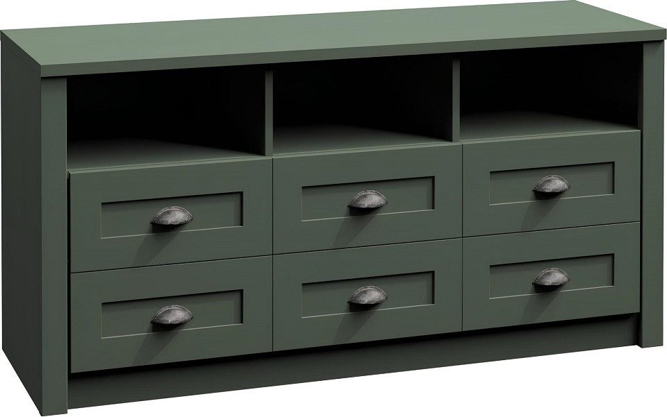 Xlmoebel Wohnwand Wohnzimmermöbel im Landhausstil aus hochwertigem Holz, (5-St., 5tlg.Wohnzimmer Set (RTV + Kommode + Schrank + Vitrine + Couchtisch), Hergestellt in Europa