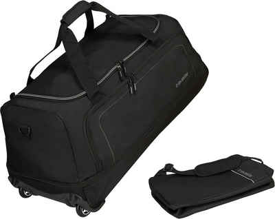 travelite Reisetasche Basics, 78 cm, schwarz, mit Umhängetasche