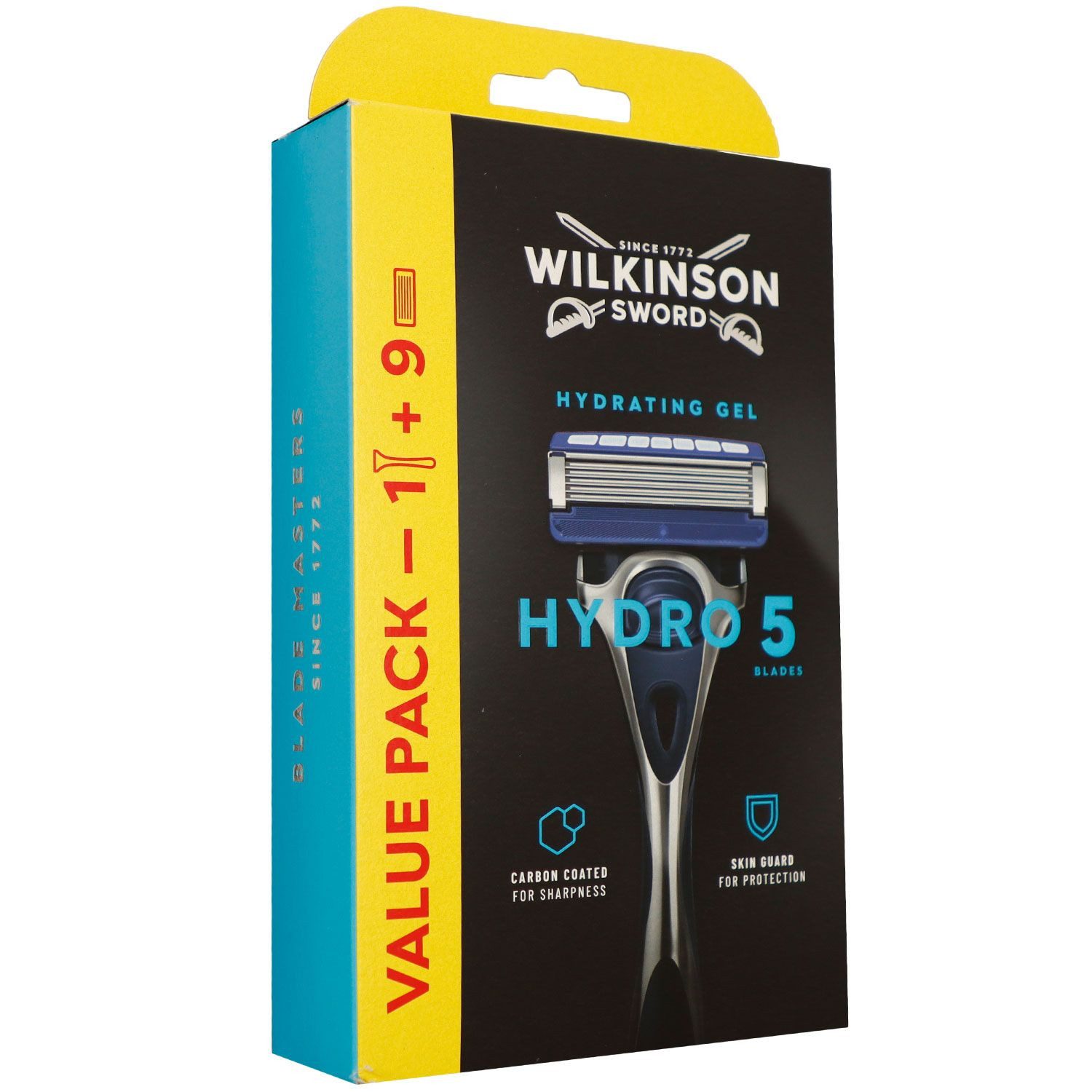 Wilkinson Rasierklingen Quattro Titanium Sensitive Rasierer + 9 Ersatzklingen Rasierklingen