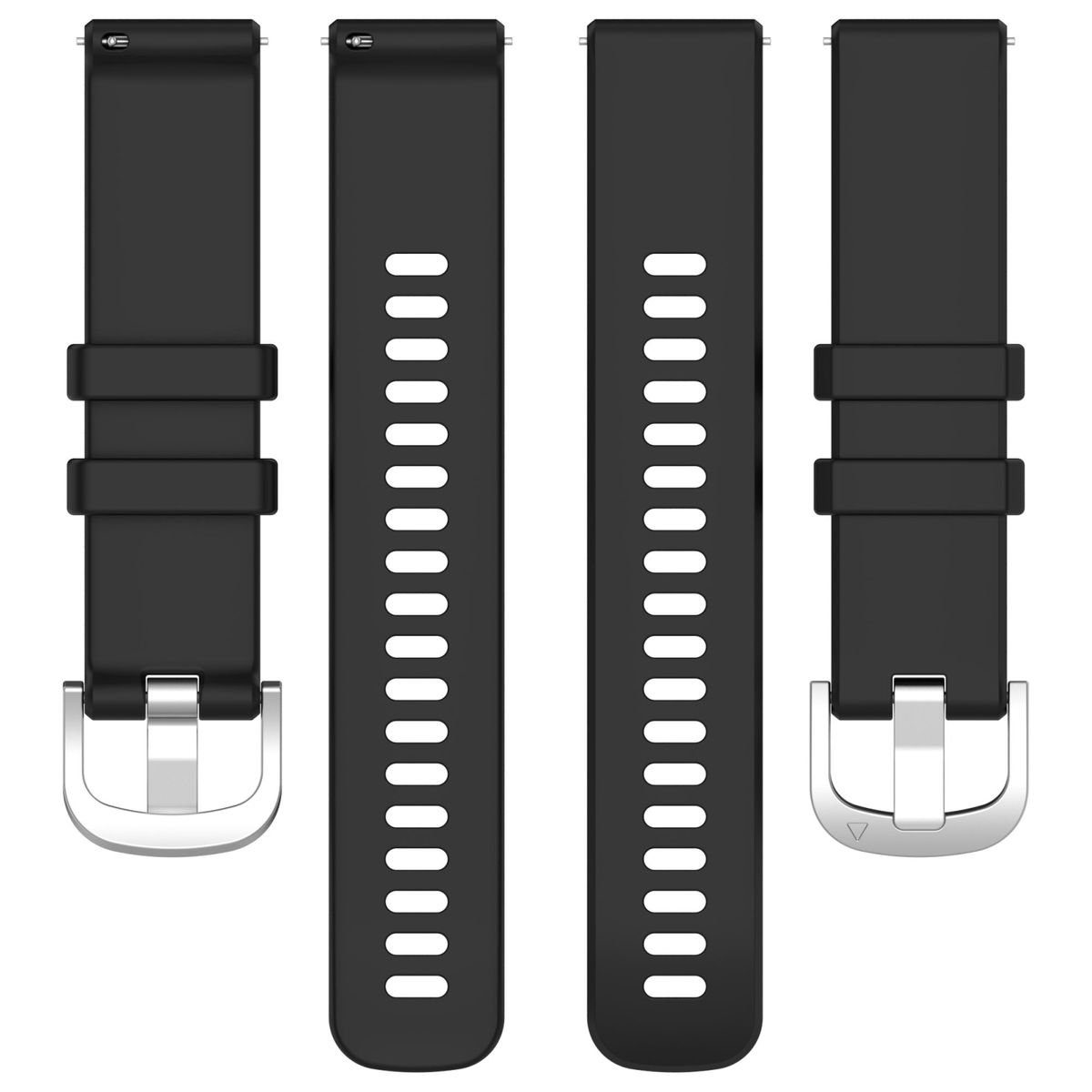 Wigento Design 41mm Armband Watch Für Smartwatch-Armband Silikon Watch Huawei GT 4 Liquid Schwarz