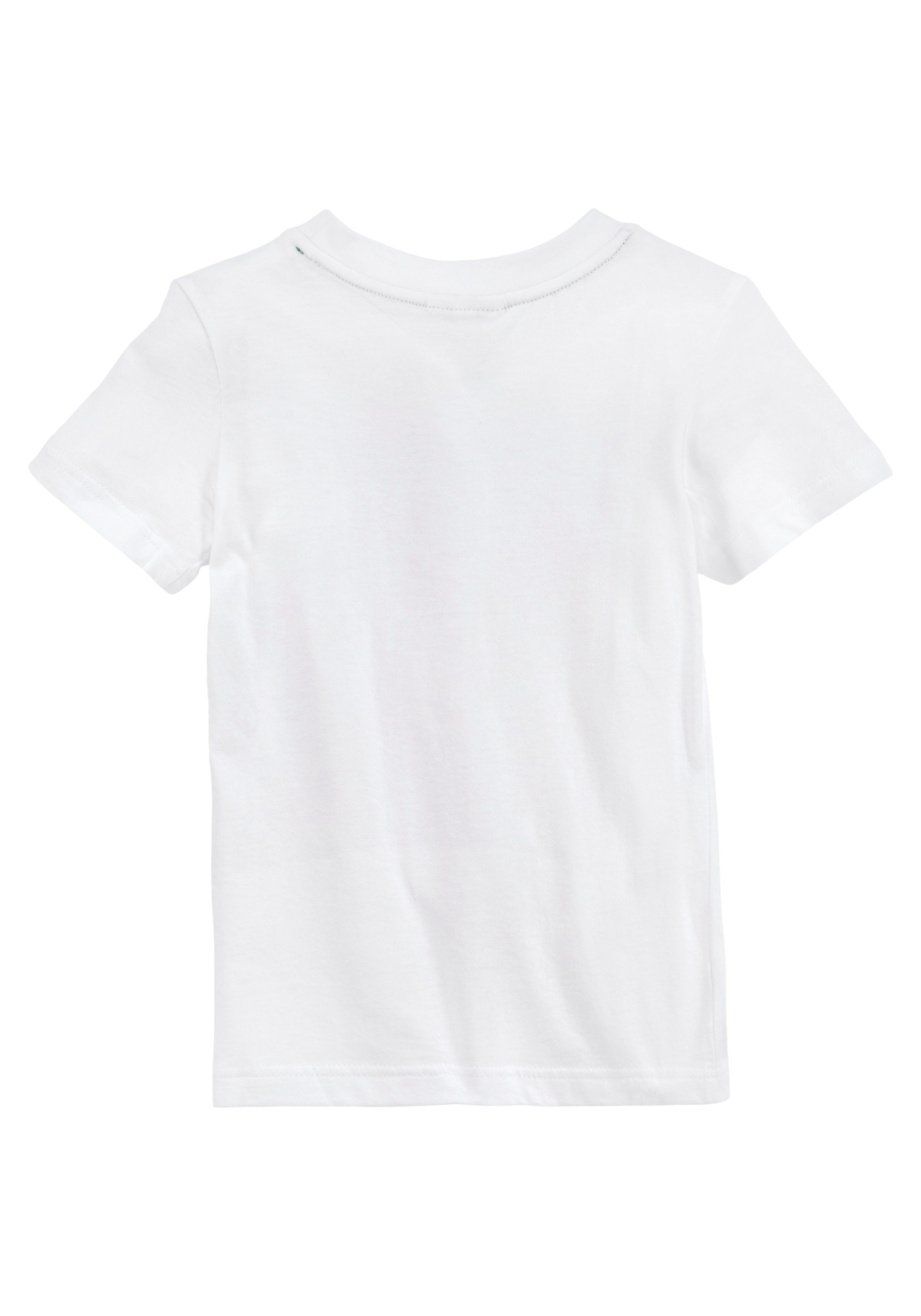 Brusthöhe Lacoste-Krokodil T-Shirt WHITE Lacoste mit auf
