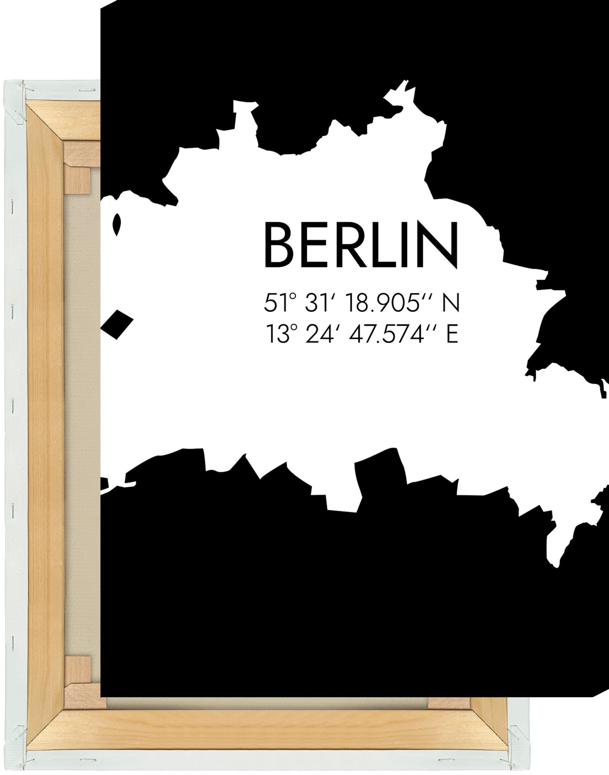 MOTIVISSO Leinwandbild Berlin Koordinaten #5