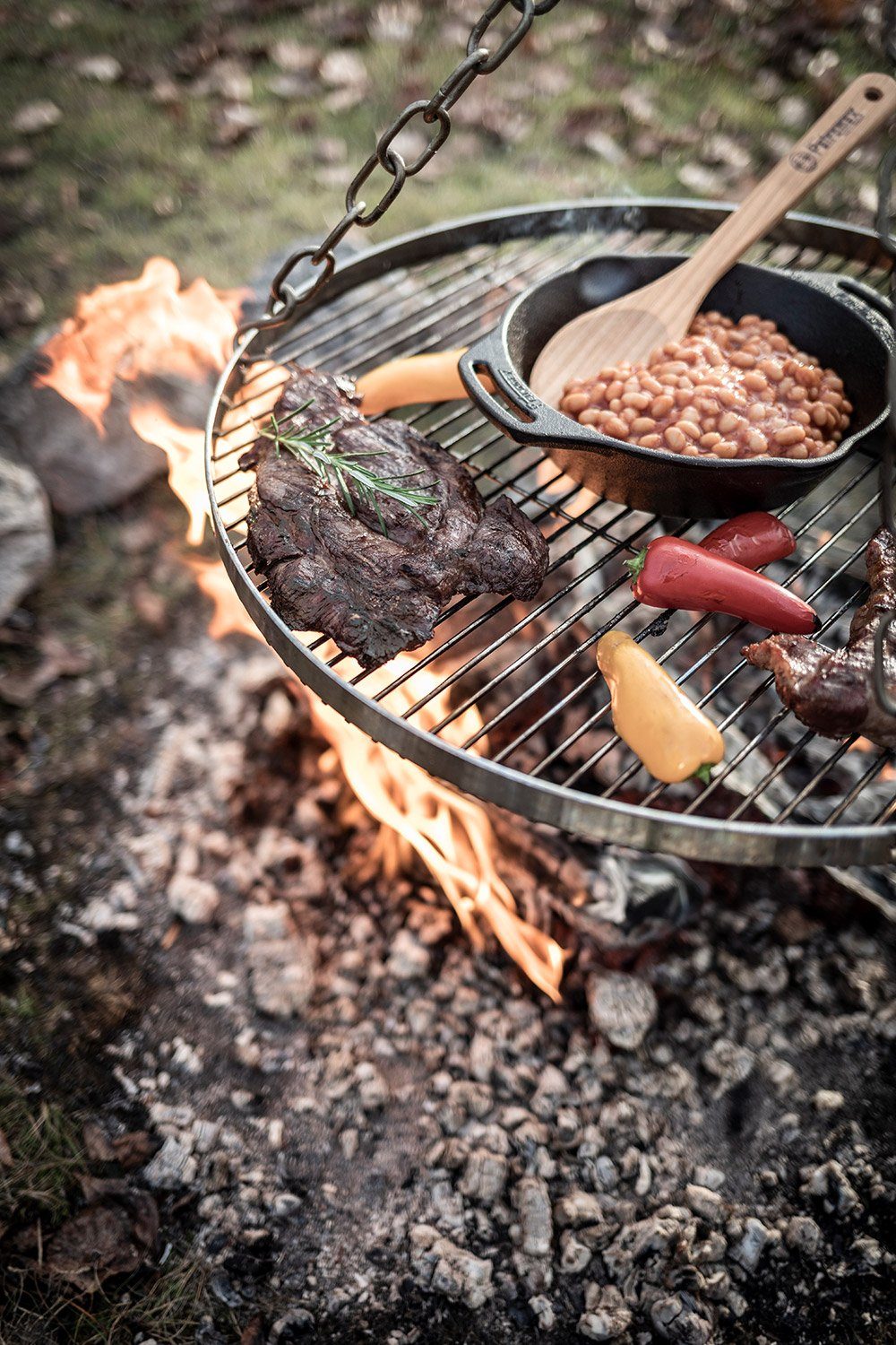 Petromax Grillpfanne Petromax Feuerpfanne Gusseisen fp20h-t mit zwei Henkeln