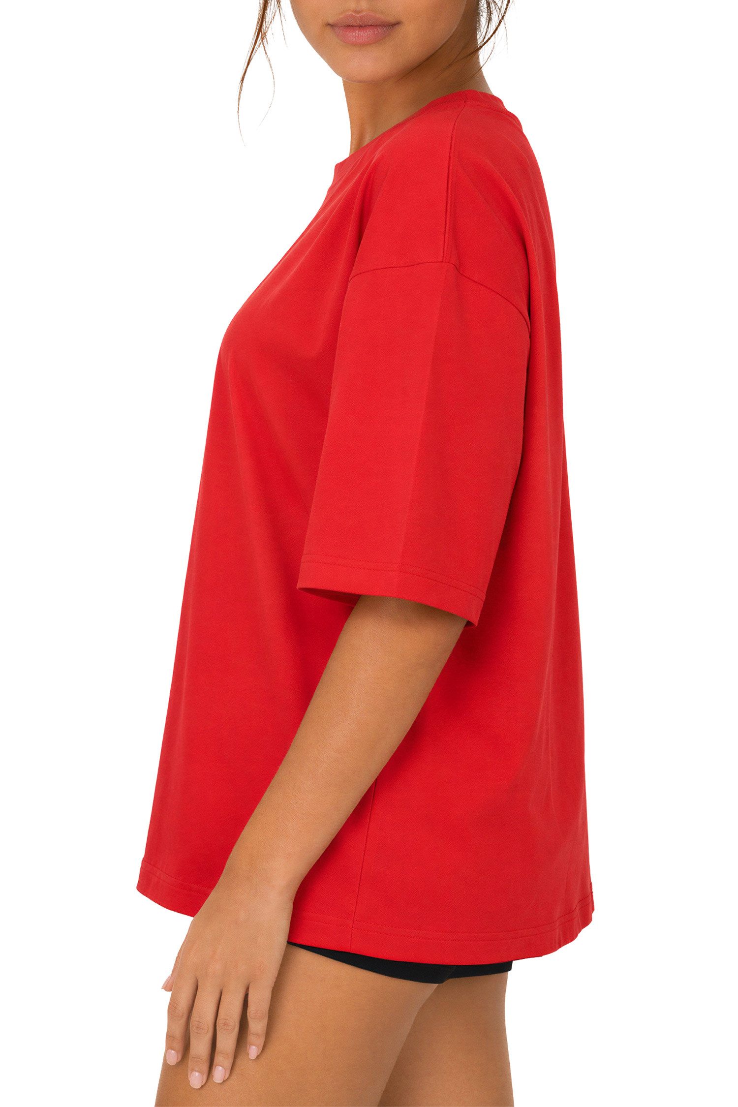 Reichstadt Oversize-Shirt Damen Oversized Kurzarmshirt 25RSW070 Fließendes Baumwolljersey für einen leichten Fall – Bild 5 von 5