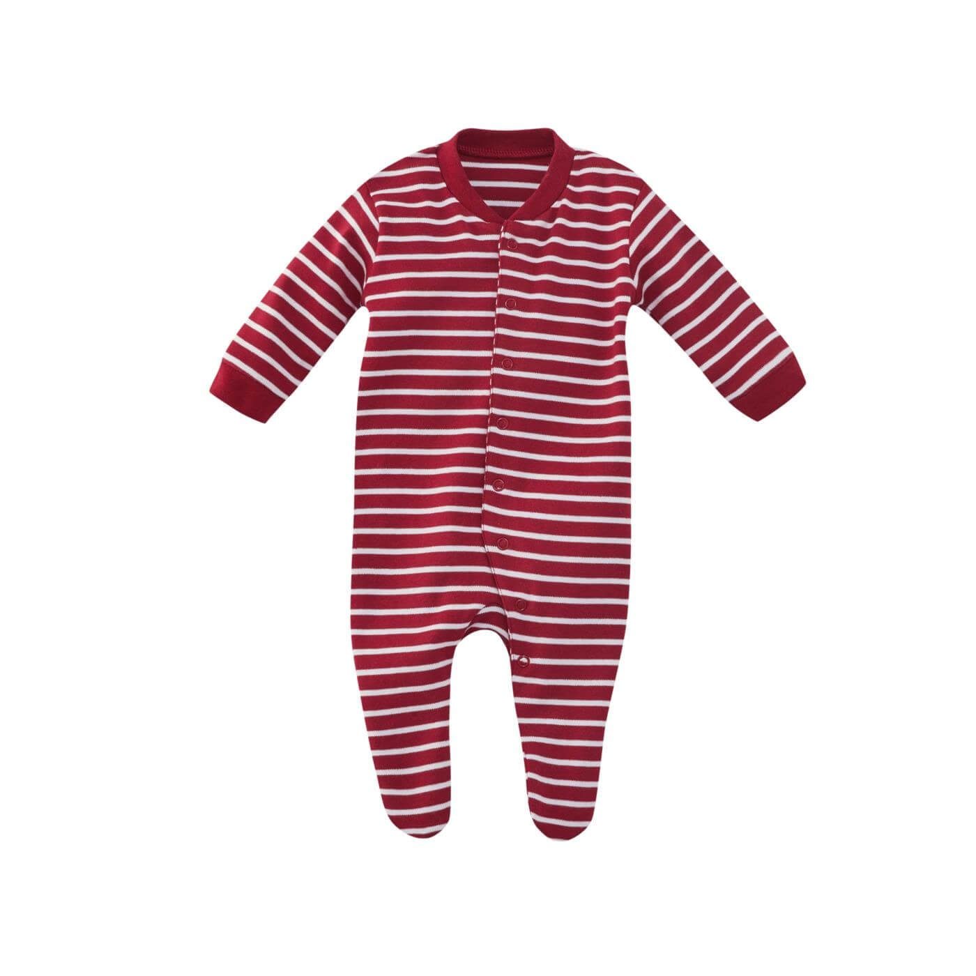 LIVING CRAFTS Schlafanzug DOLPHIN White/Red Striped