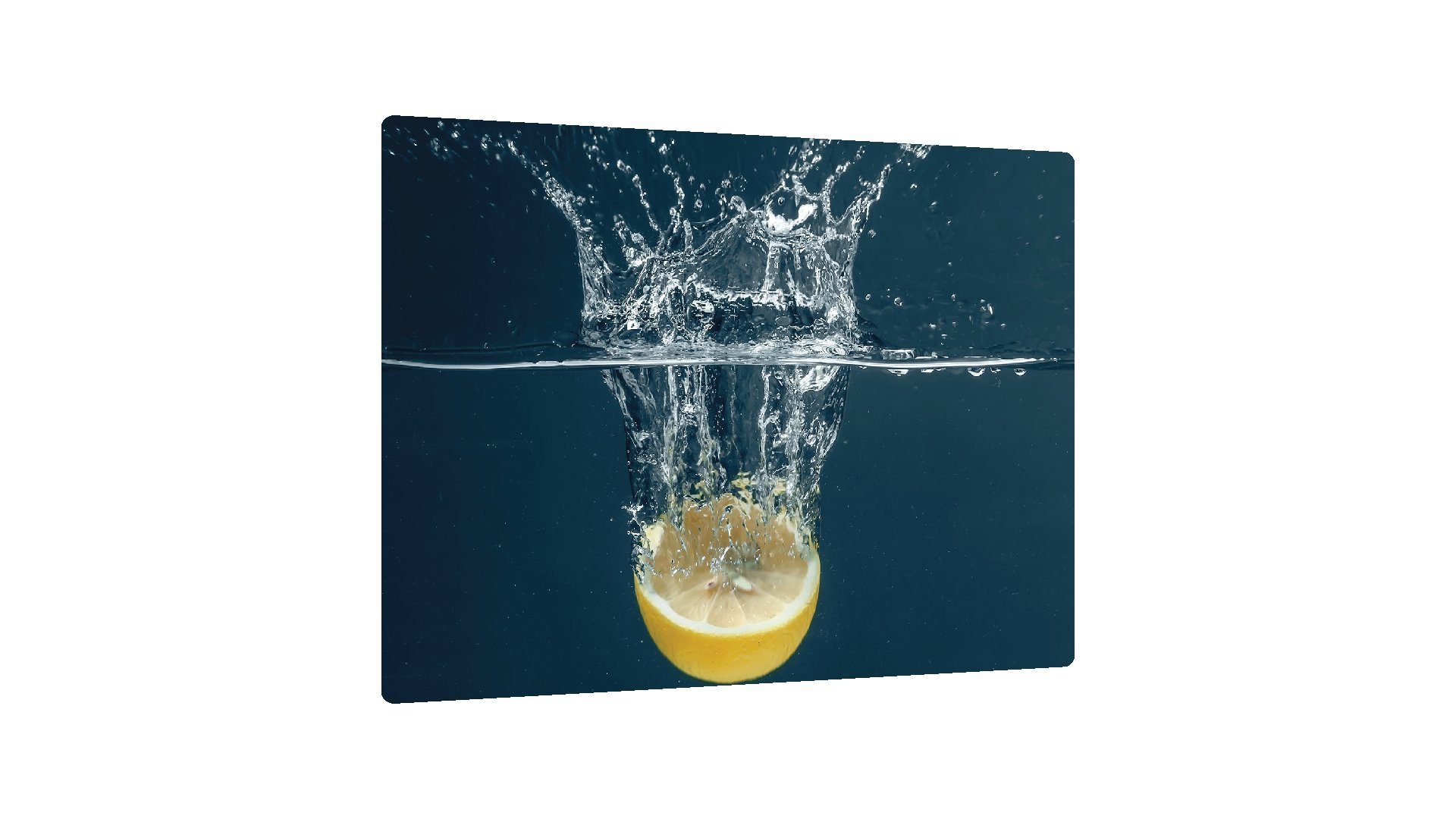 52×60 Herdabdeckplatte ALLboards Schneidebrett Zitrone cm Schneidebrett Arbeitsplatte Glas