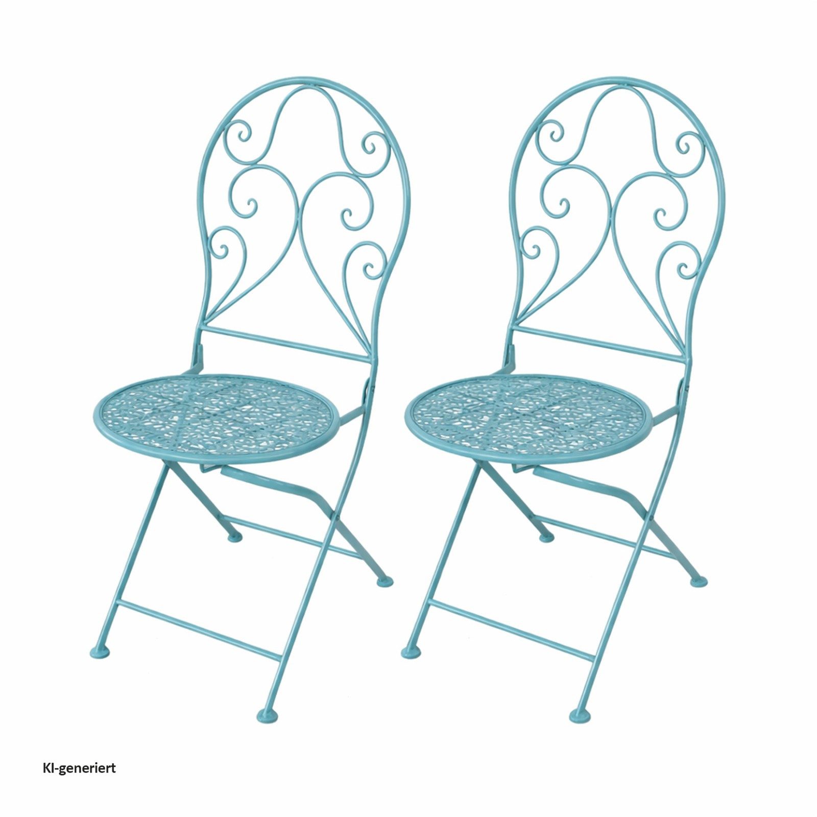 HTI-Living Gartenstuhl Gartenstuhl 2er-Set Lani Blau (Set, 2 St), Klappstühle