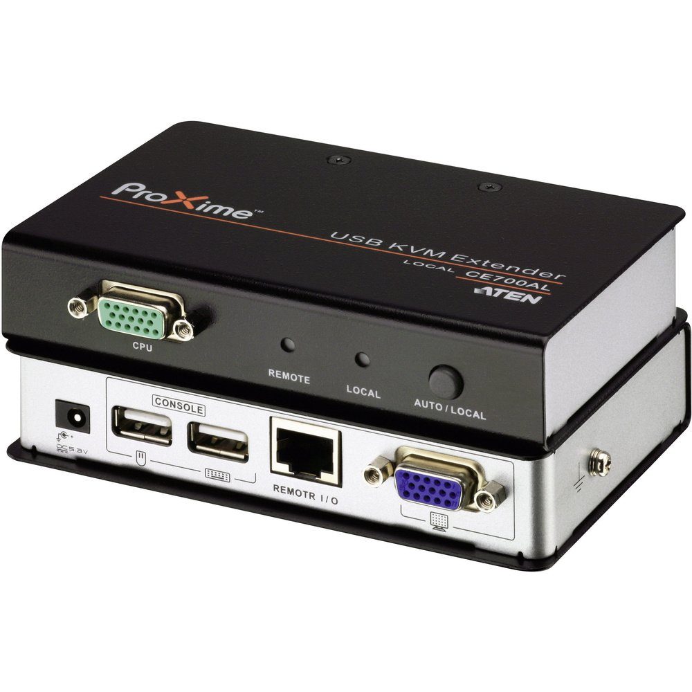 ATEN CE700A VGA, USB-A (USB 2.0) Extender (Verlängerung) über Netzwerk Computer-Kabel