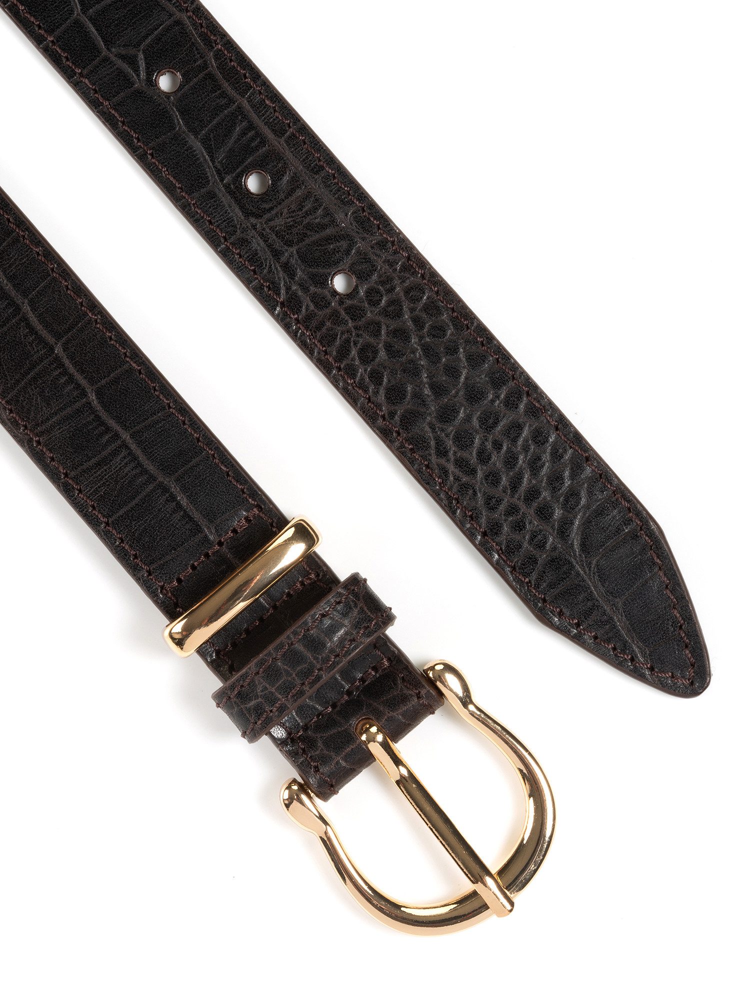 MONTI Synthetikgürtel CREMONA in edler Krokooptik – 3 cm breit