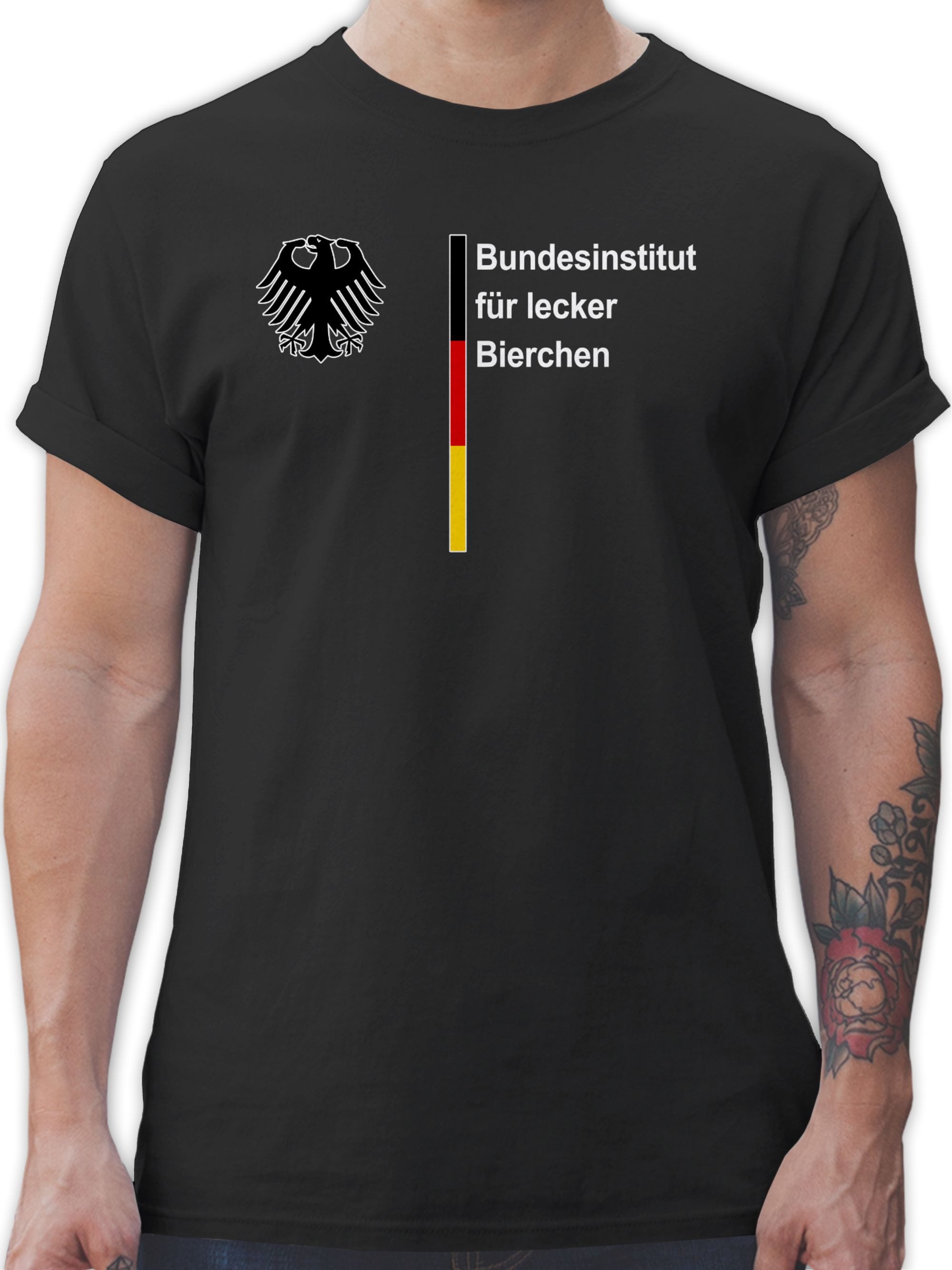 Shirtracer T-Shirt Deutsches Bierinstitut, Leckeres Bier, Malle Partys, Saufen LeckerB 2026 Fussball WM Fanartikel