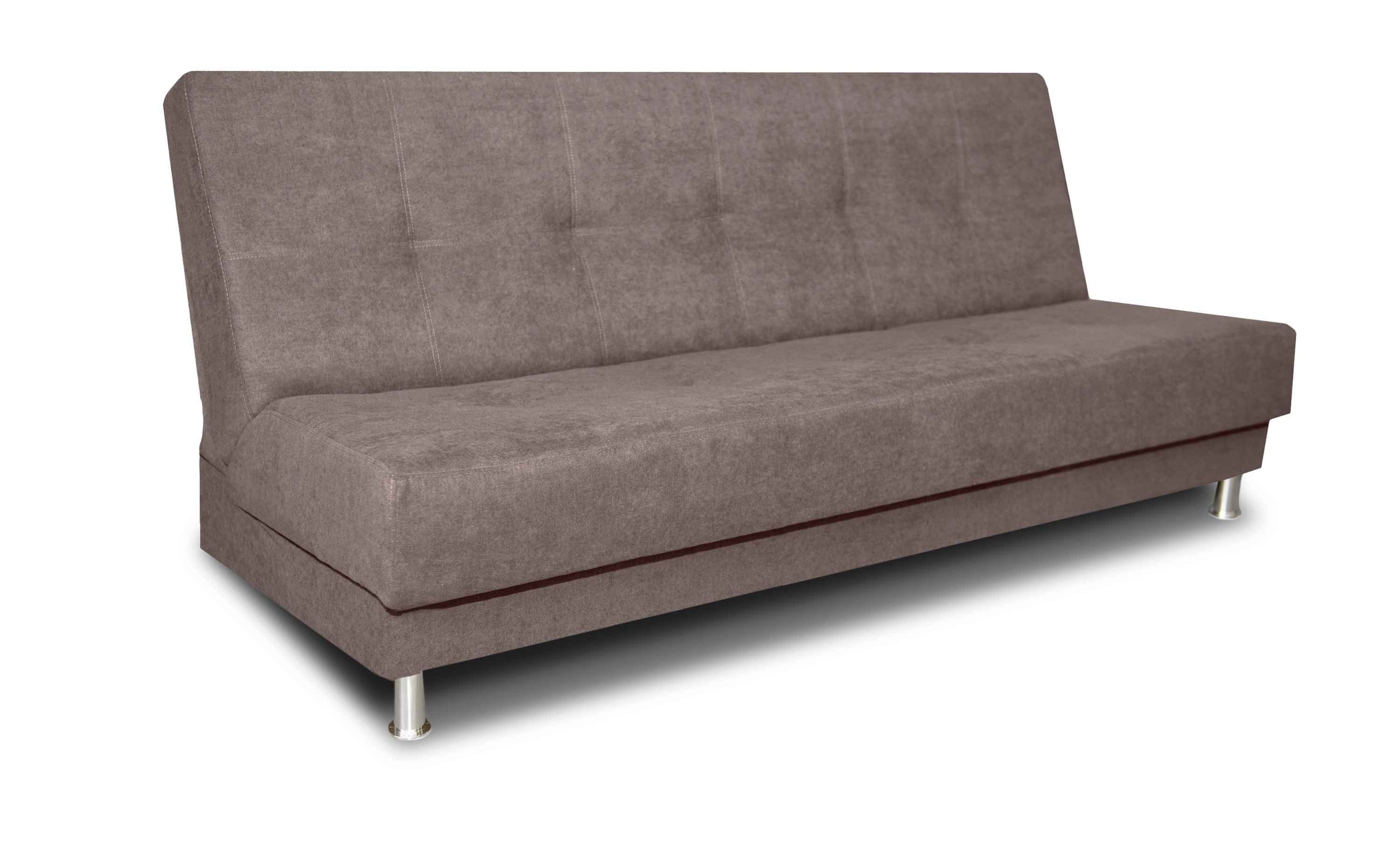 Siblo 3-Sitzer Dreisitzige Couch Rosalia mit Schlaffunktion, Bettzeugbehälter, Dreisitzer-Sofa Braun