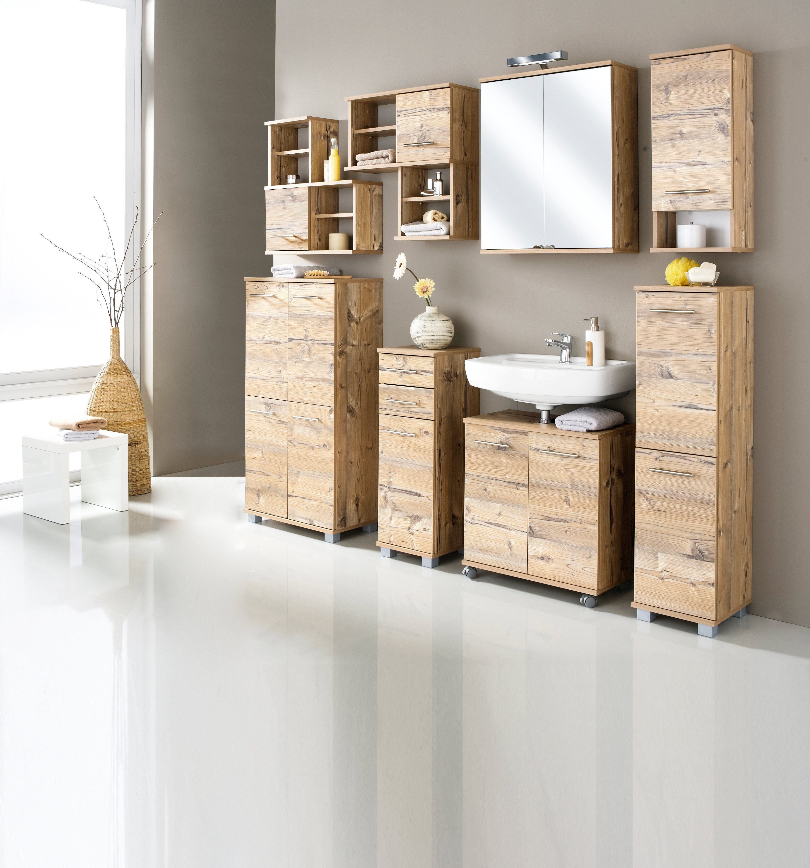 Schildmeyer Waschbeckenunterschrank Isola, Waschbeckenunterschrank, Made in Germany, B: 60 cm Solide Verarbeitung - Dieses Produkt ist in Deutschland gefertigt