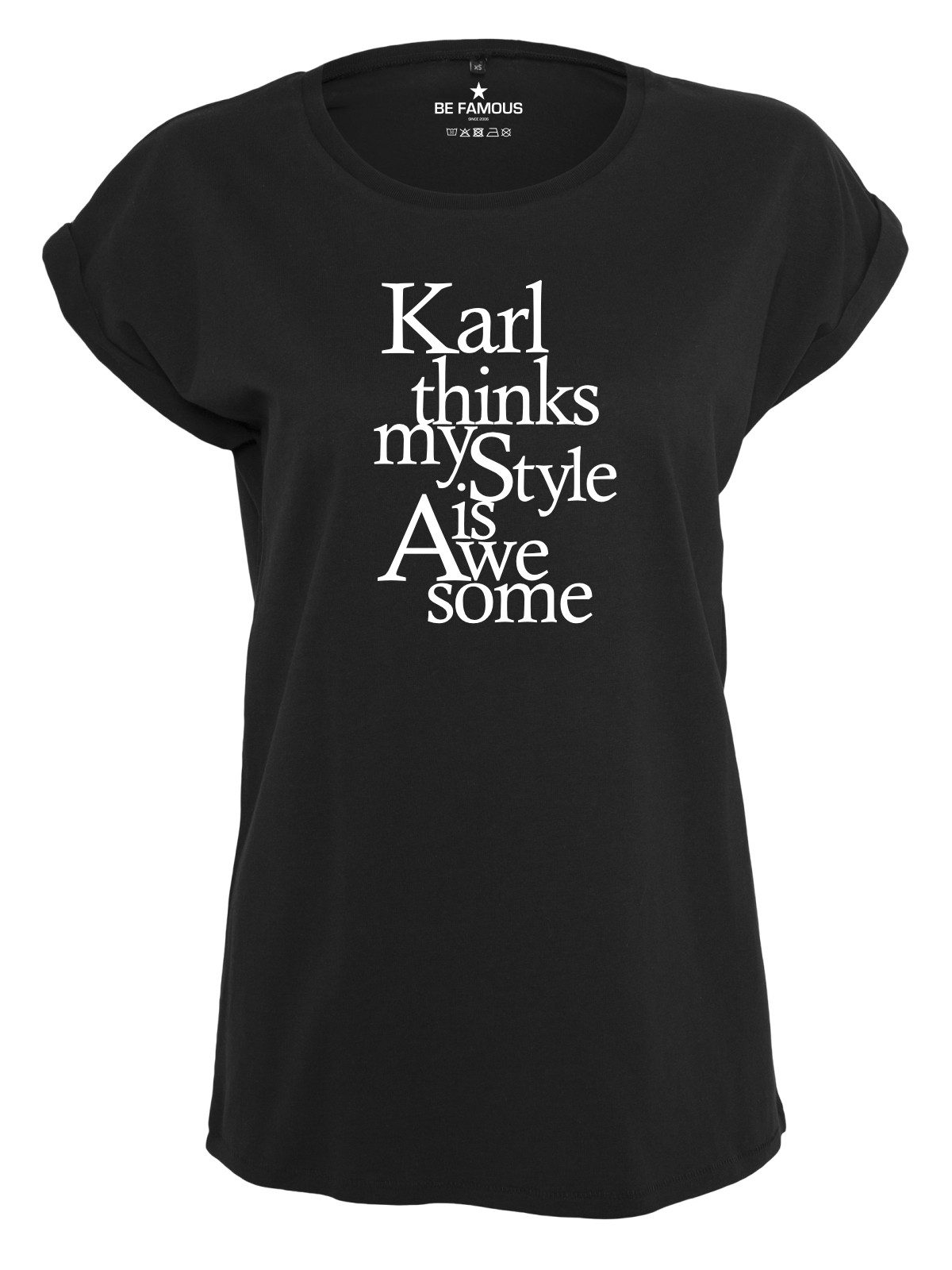 Be Famous Print-Shirt Classic Roll Up günstig online kaufen