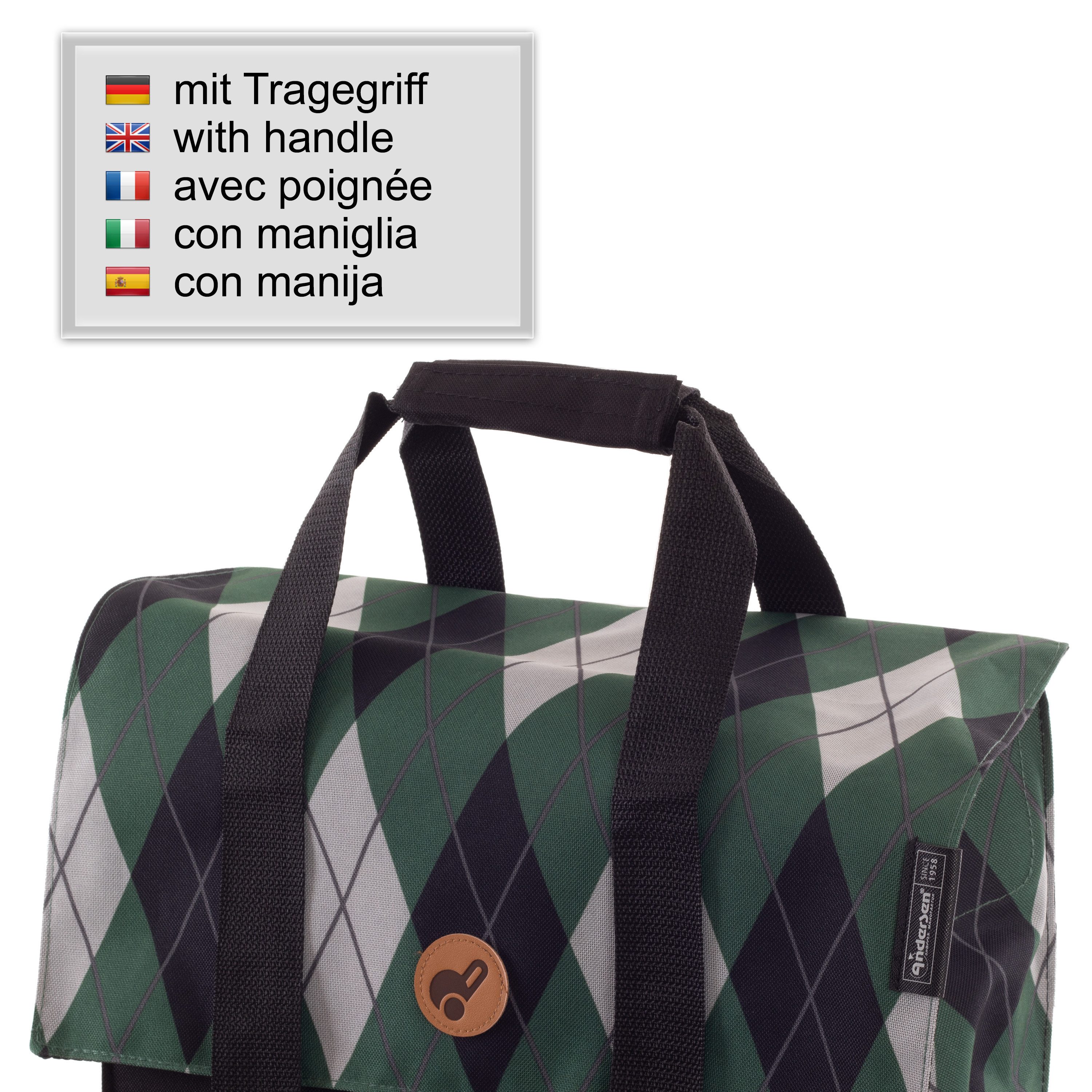 Andersen Einkaufstrolley Tasche Ine grün, wasserabweisend günstig online kaufen