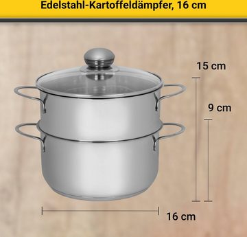 Krüger Dampfgartopf, Edelstahl (1-tlg), Dampfkochtopf, Induktion