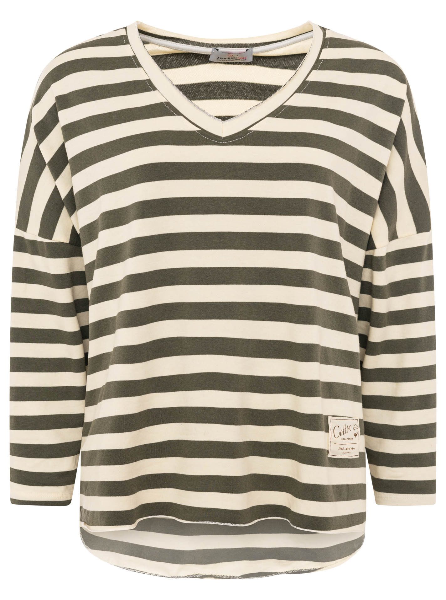 Zwillingsherz Sweatshirt "Streifen & Jersey"