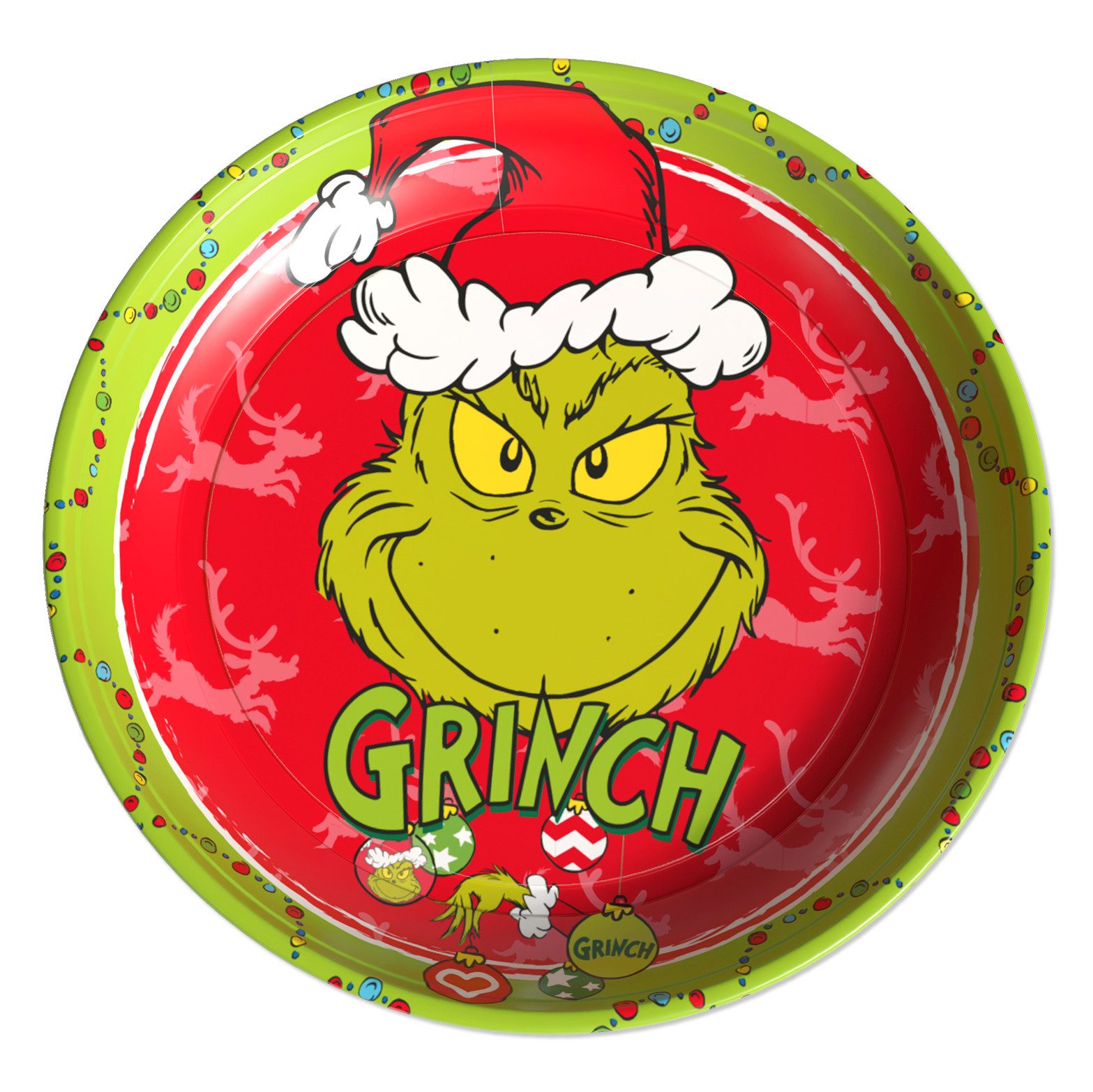 Party Factory Dekoteller The Grinch Keksteller rot 26 cm – Weihnachtsteller günstig online kaufen
