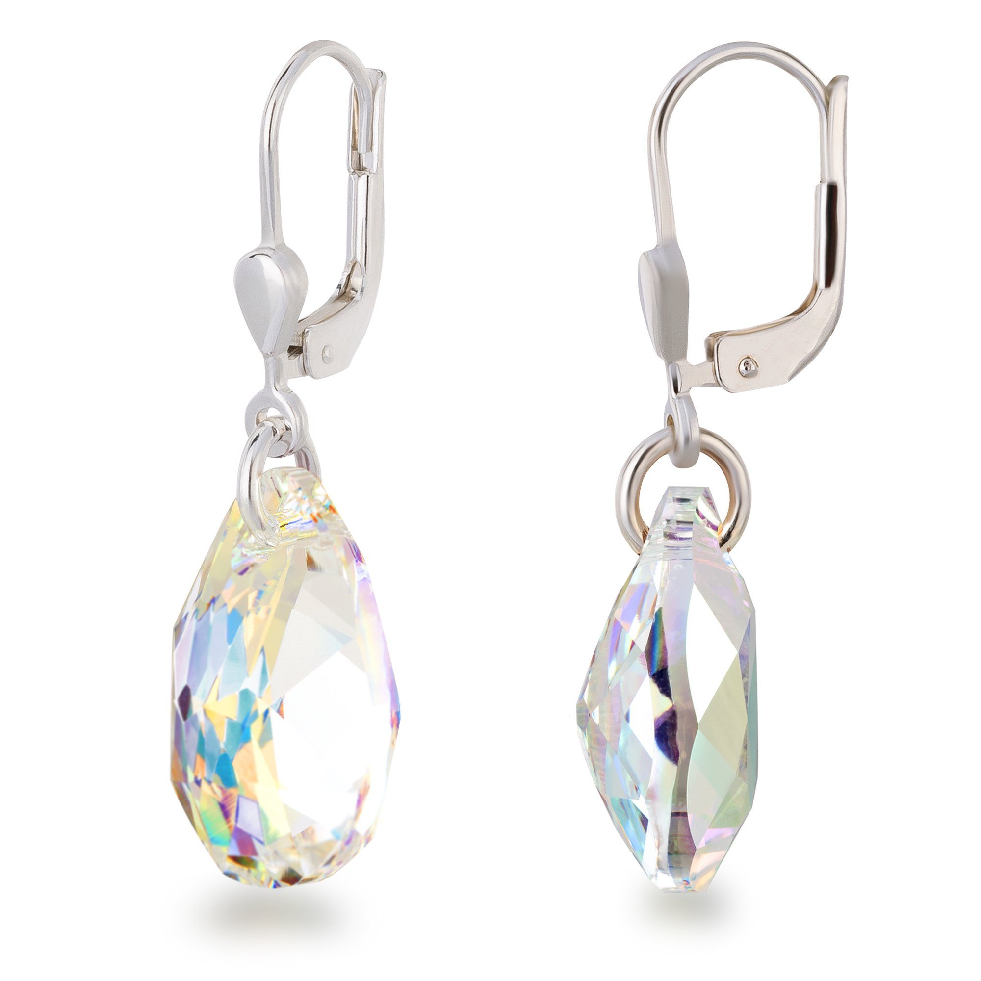 Schöner-SD Paar Ohrhänger Ohrringe hängend mit Pear Cut Kristall Tropfen 16 günstig online kaufen
