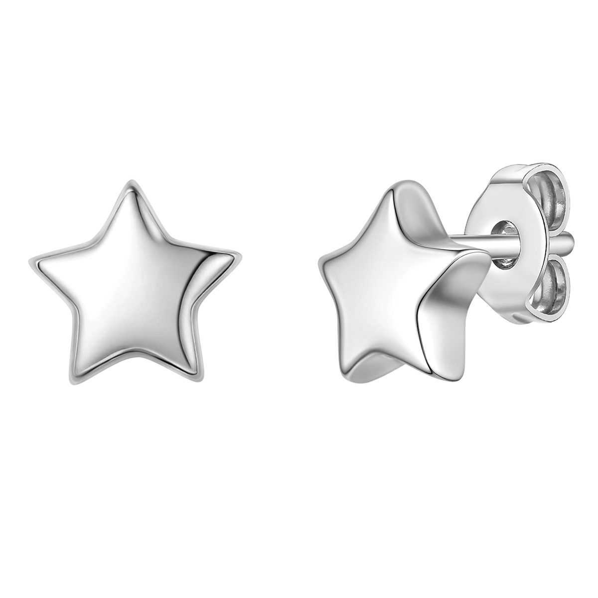 Paar Ohrstecker Stern silber
