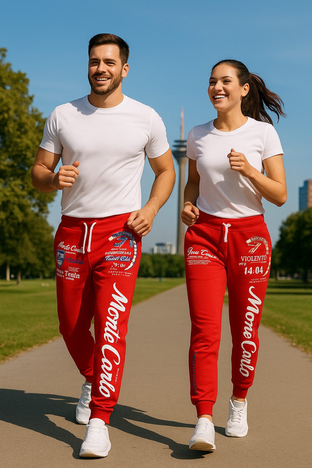 L.gonline Jogginghose Damen Jogginghose, Freizeithose, Sporthose, Monte Carlo 592 (Sweatpants, 1-tlg) mit elastischem Bund