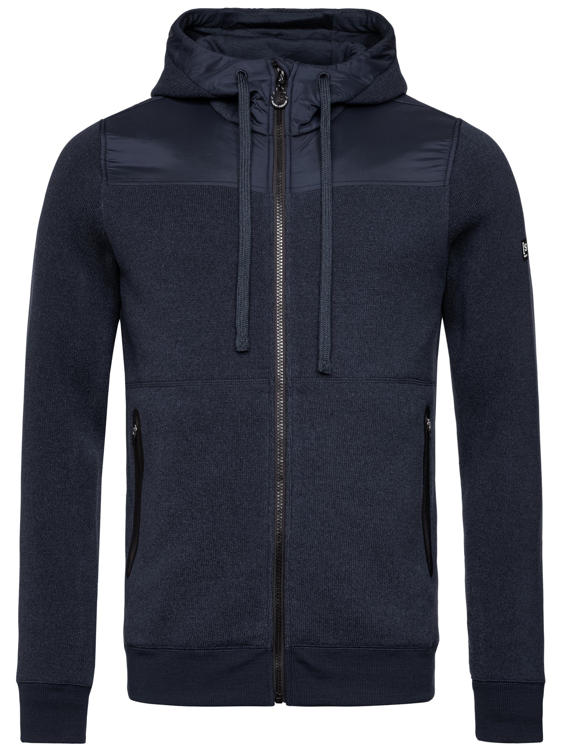 STORM Merino lässiger Sweatjacke SUPER.NATURAL M feinster Merino-Materialmix HOODIE Hoodie Style,