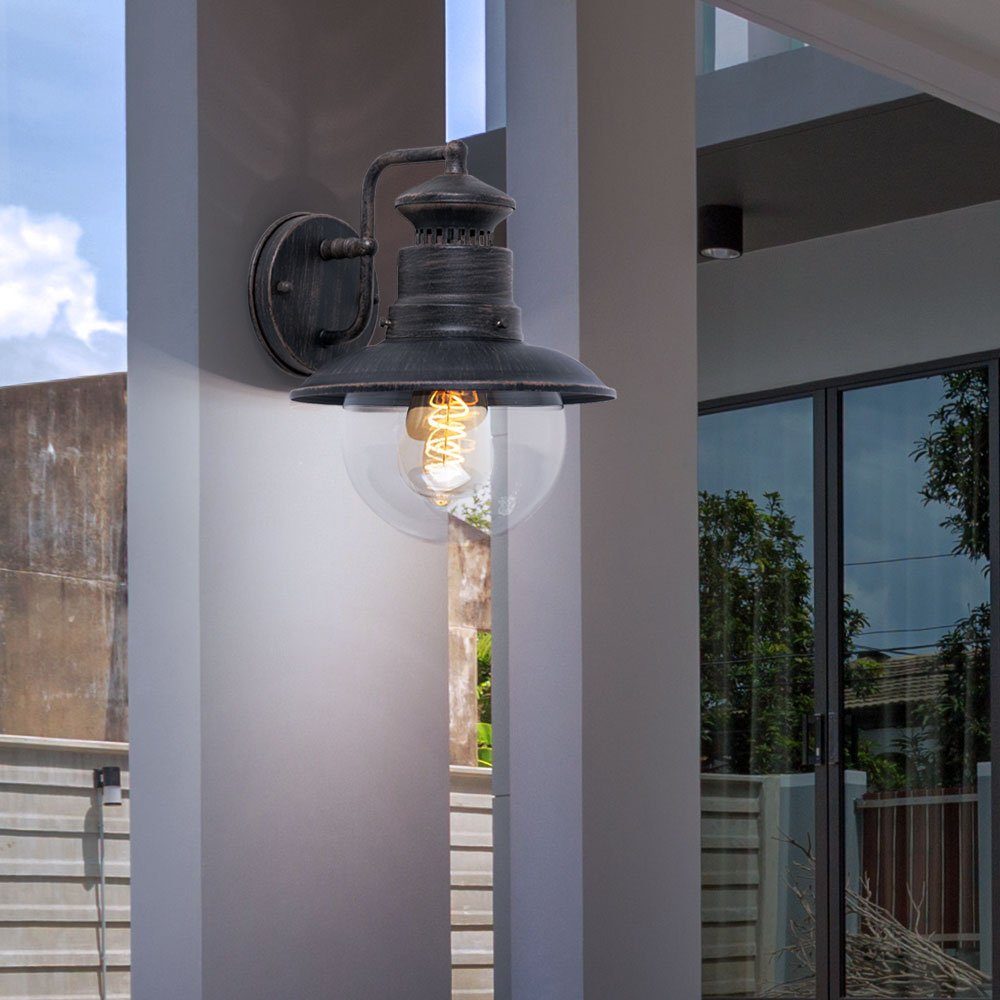 Globo Außen-Wandleuchte, Leuchtmittel nicht Wandleuchte Fassadenleuchte Außenlampe Außenwandlampe inklusive