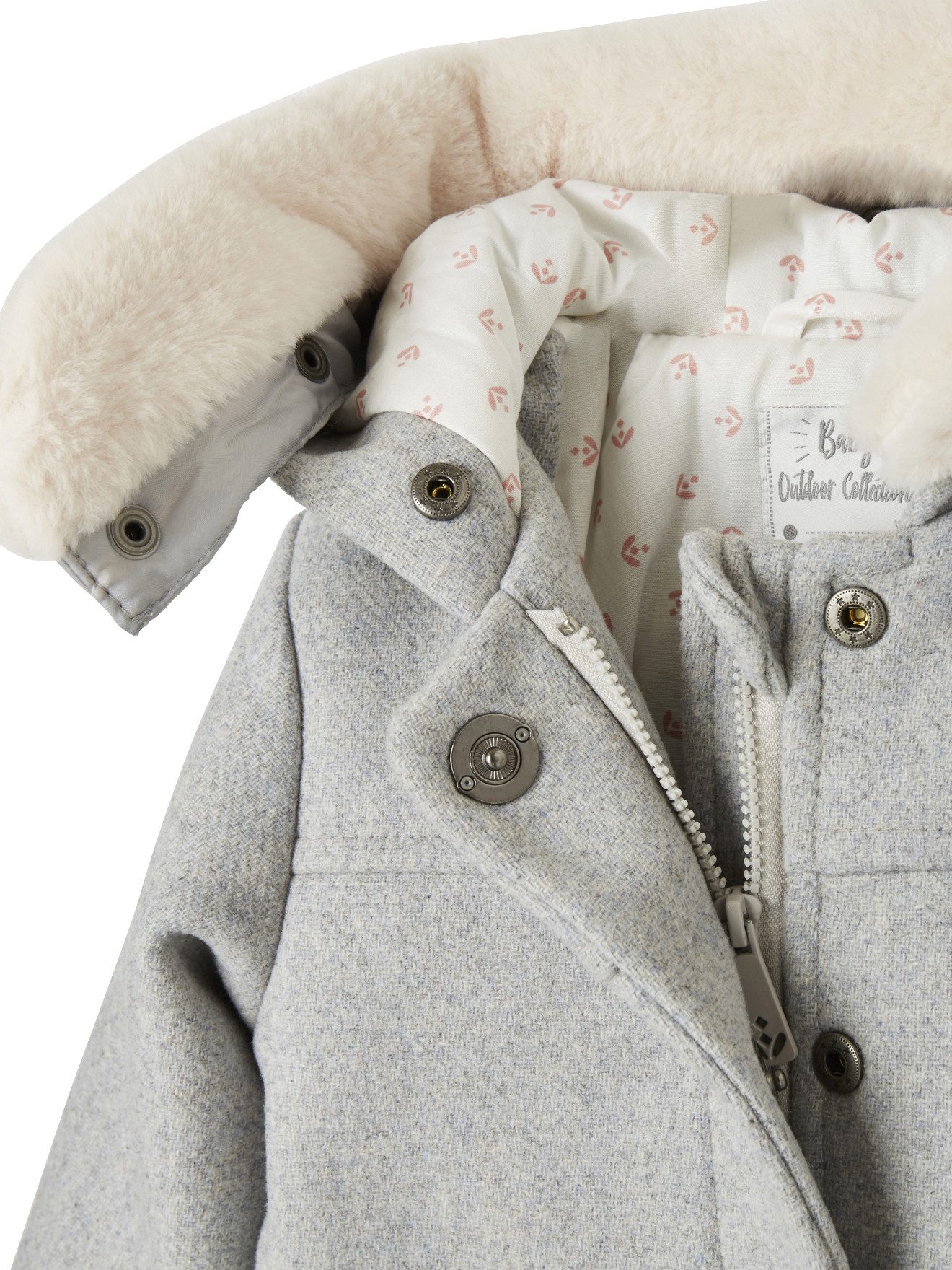 vertbaudet Dufflecoat Mädchen Baby Mantel mit Kapuze