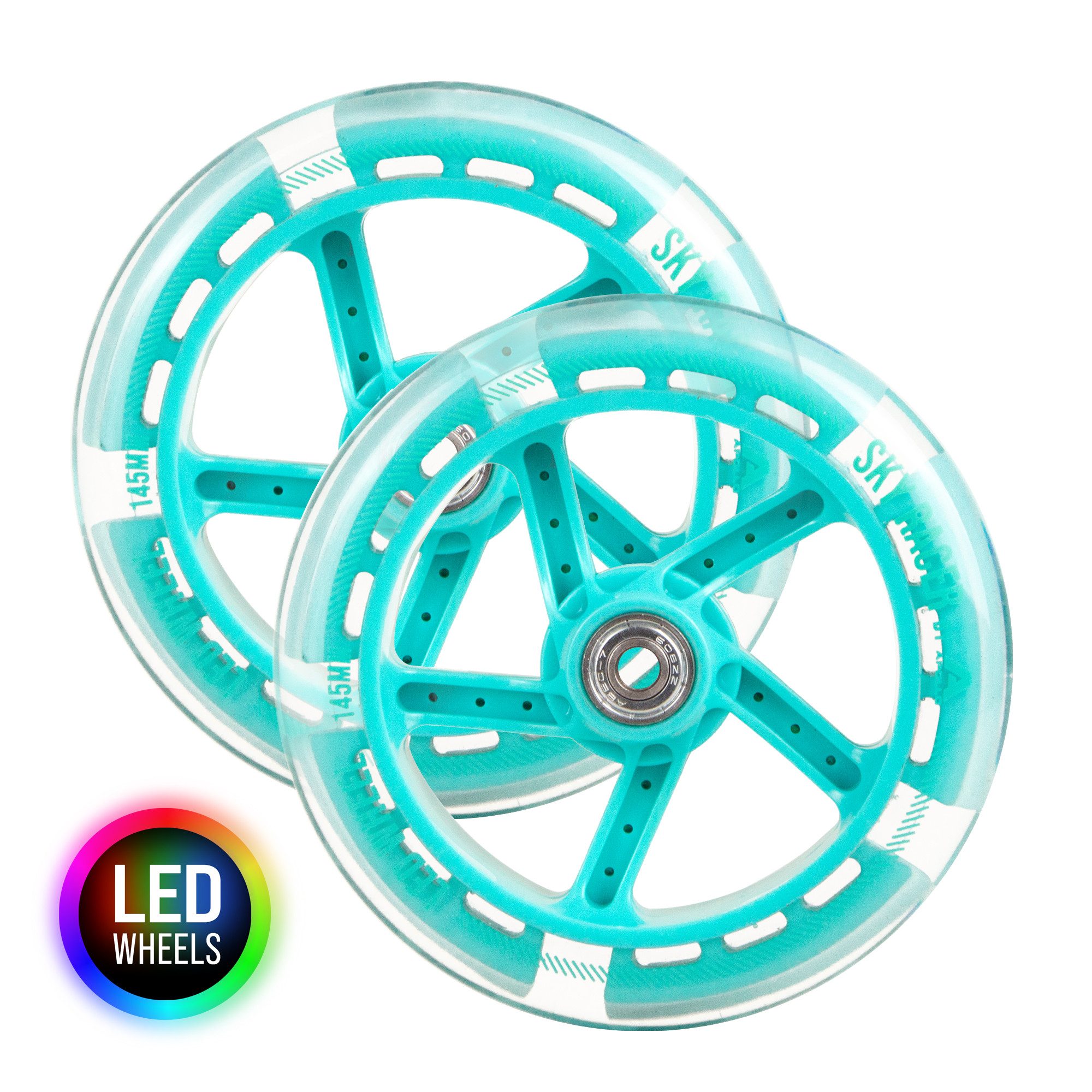 Apollo Cityroller Ersatzräderset Pro Wheels für City Scooter 145 mm - Wheel Set, LED Wheels