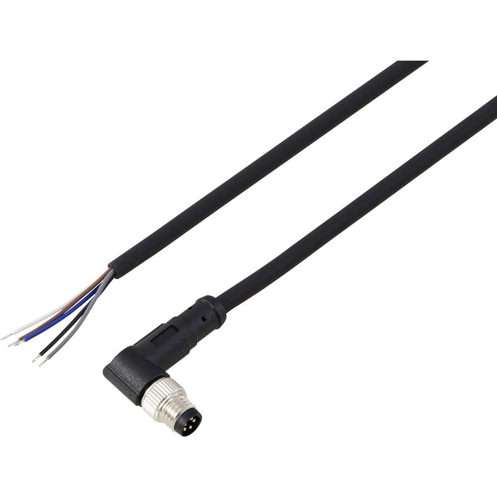 TRU COMPONENTS Steckdose TRU COMPONENTS TC-13751872 Anschlussleitung M8 x 1 Stecker, gewinkelt, TC-13751872