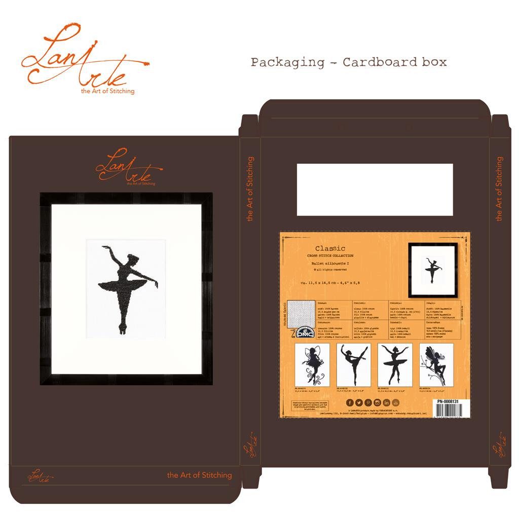 Lanarte Kreativset Lanarte PN-0008131 Ballet Silhouette I Kreuzstichpackung, (Set, embroidery Kit), Made in Europe. € 9,77, (€ 9,77 pro 1 Stk).