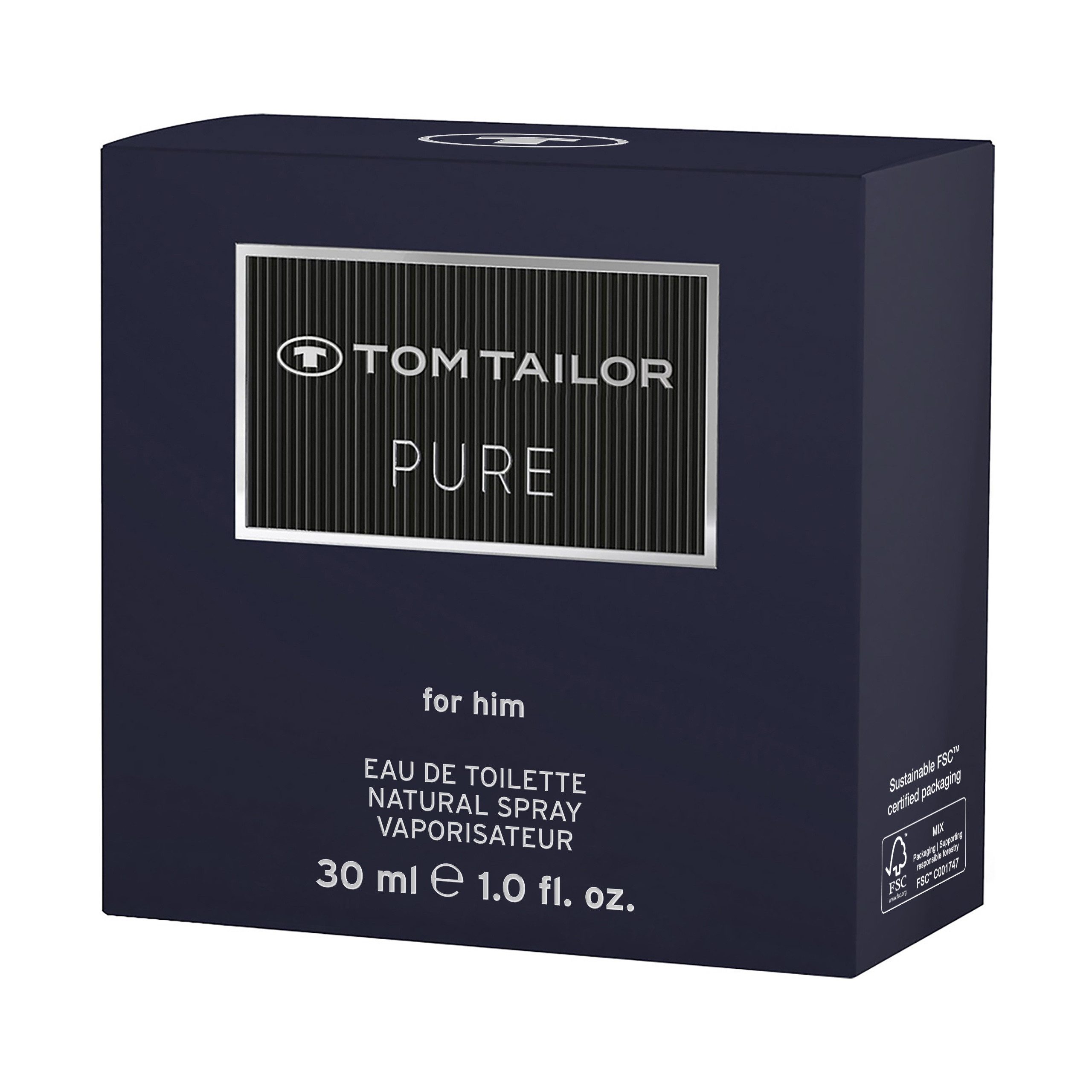TOM TAILOR Eau de Toilette PURE FOR HIM, EdT 30 ml Man