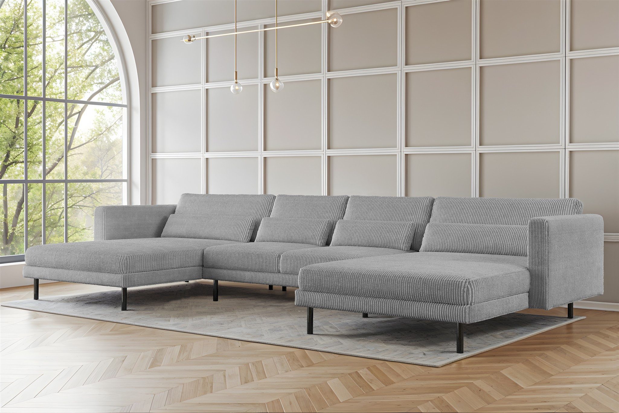 Fun Möbel Wohnlandschaft Sofa in U-Form günstig online kaufen