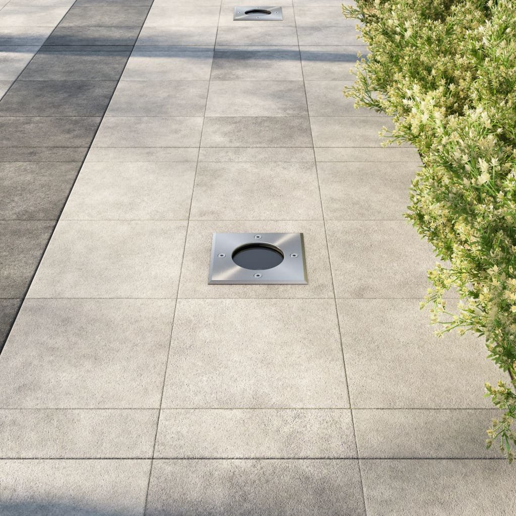 vidaXL Einbauleuchte Outdoor Bodenleuchten 3 Stk. Quadratisch