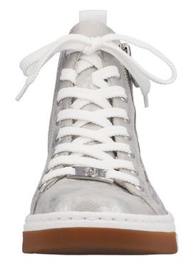 Rieker Sneaker, High Top-Sneaker, Freizeitschuh, Schnürschuh im Metallic-Look