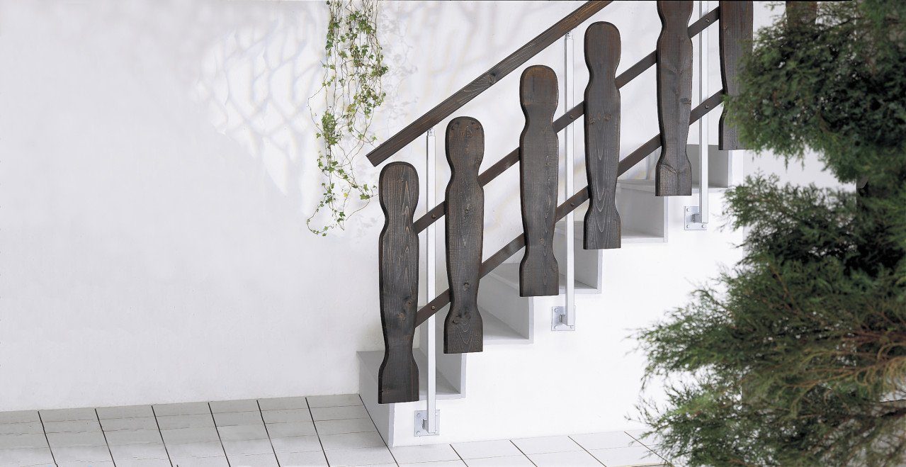 Alberts Zaun-Eckverbinder Alberts Handlaufstütze für Universalpfosten 3 x 3