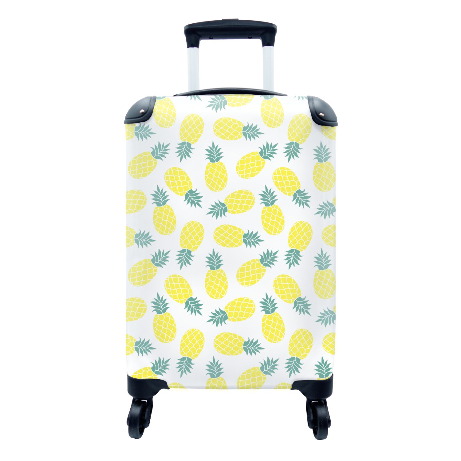 - für Reisetasche Sommer Reisekoffer Design Handgepäck Handgepäckkoffer rollen, Ferien, Ananas, MuchoWow - - mit 4 Trolley, Rollen, Tropisch