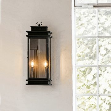 Mirabeau LED-Leuchte Außenwandlampe Saham schwarz/klar