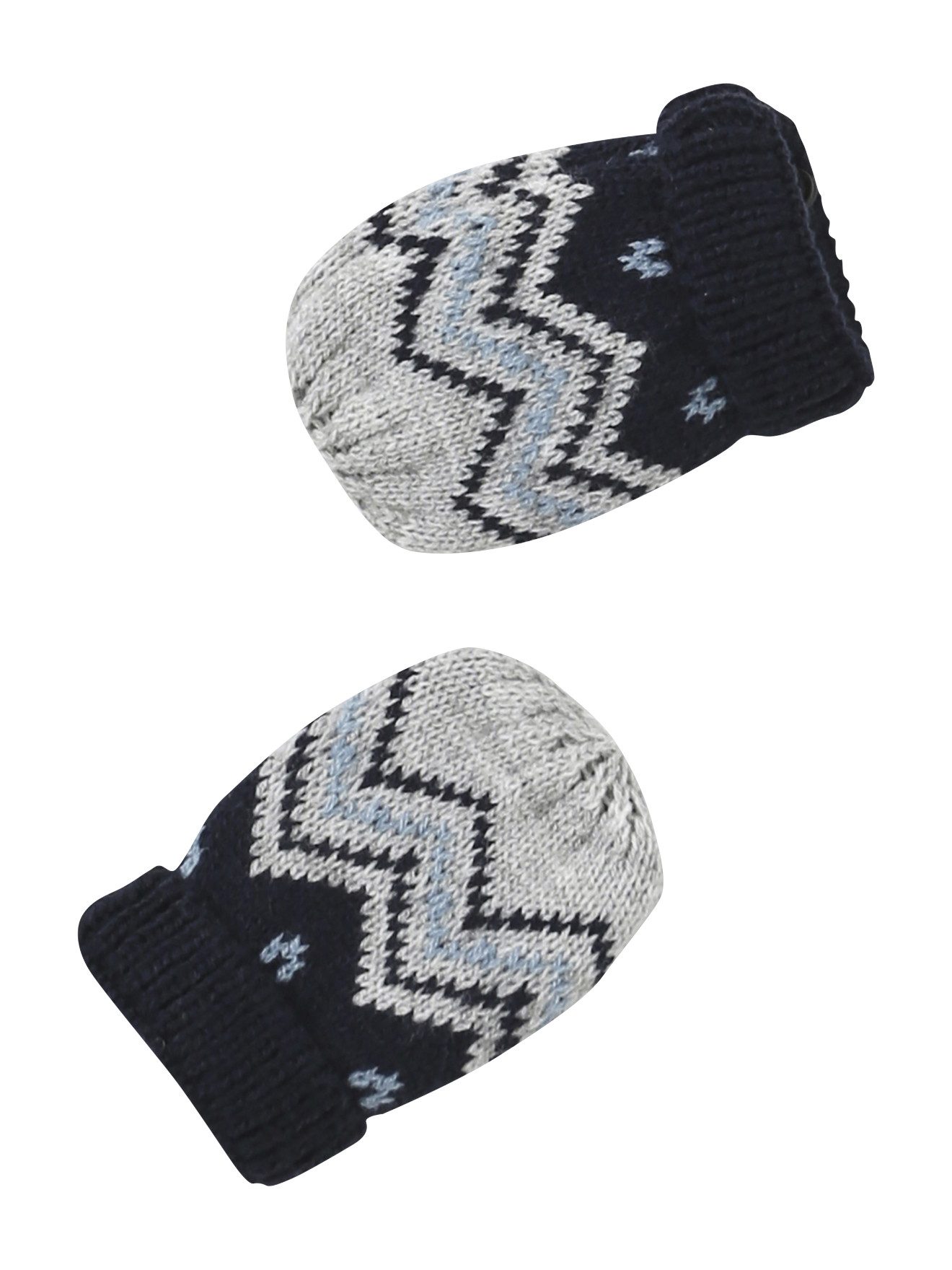 vertbaudet Mütze & Schal Baby Set: Jacquard-Strickmütze, Snood & Fäustlinge