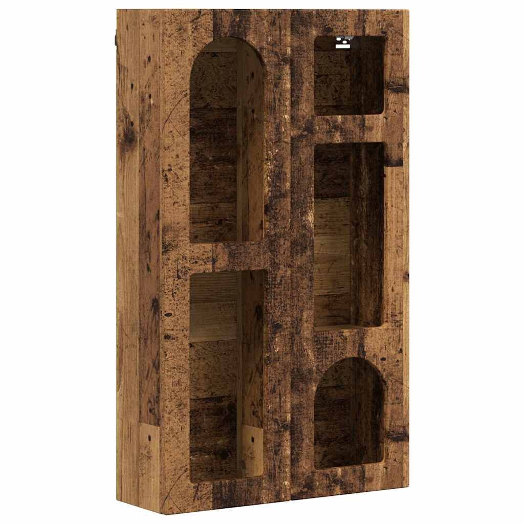 vidaXL Hängeschrank 59 x 20 x 100 cm Hängeschrank mit Regal Altholz 59x20x100 cm Spanplatt
