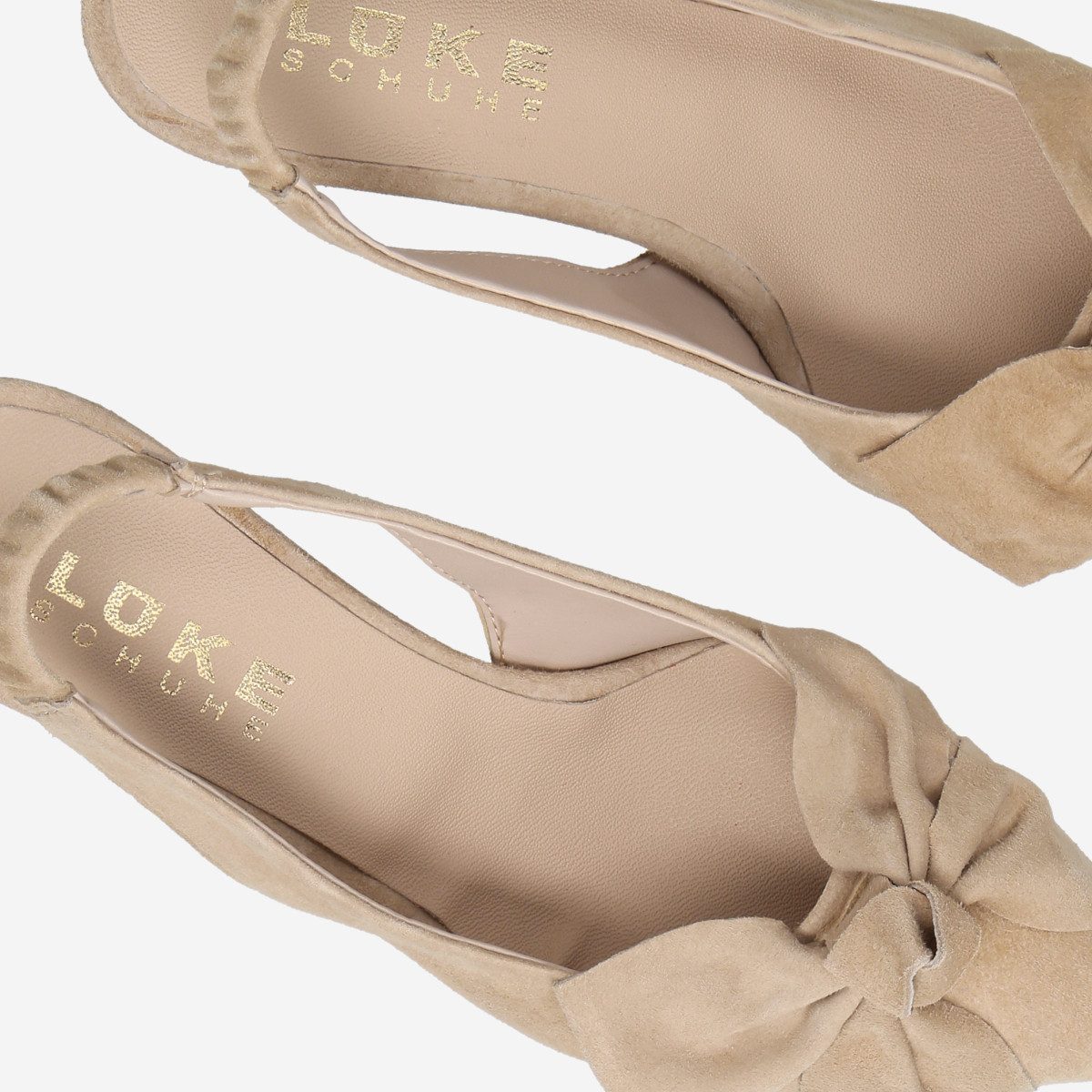 Lüke Schuhe Lüke Schuhe AURA CAMEL, Peeptoes & Slingpumps, Camel / Beige, Damen Peeptoepumps