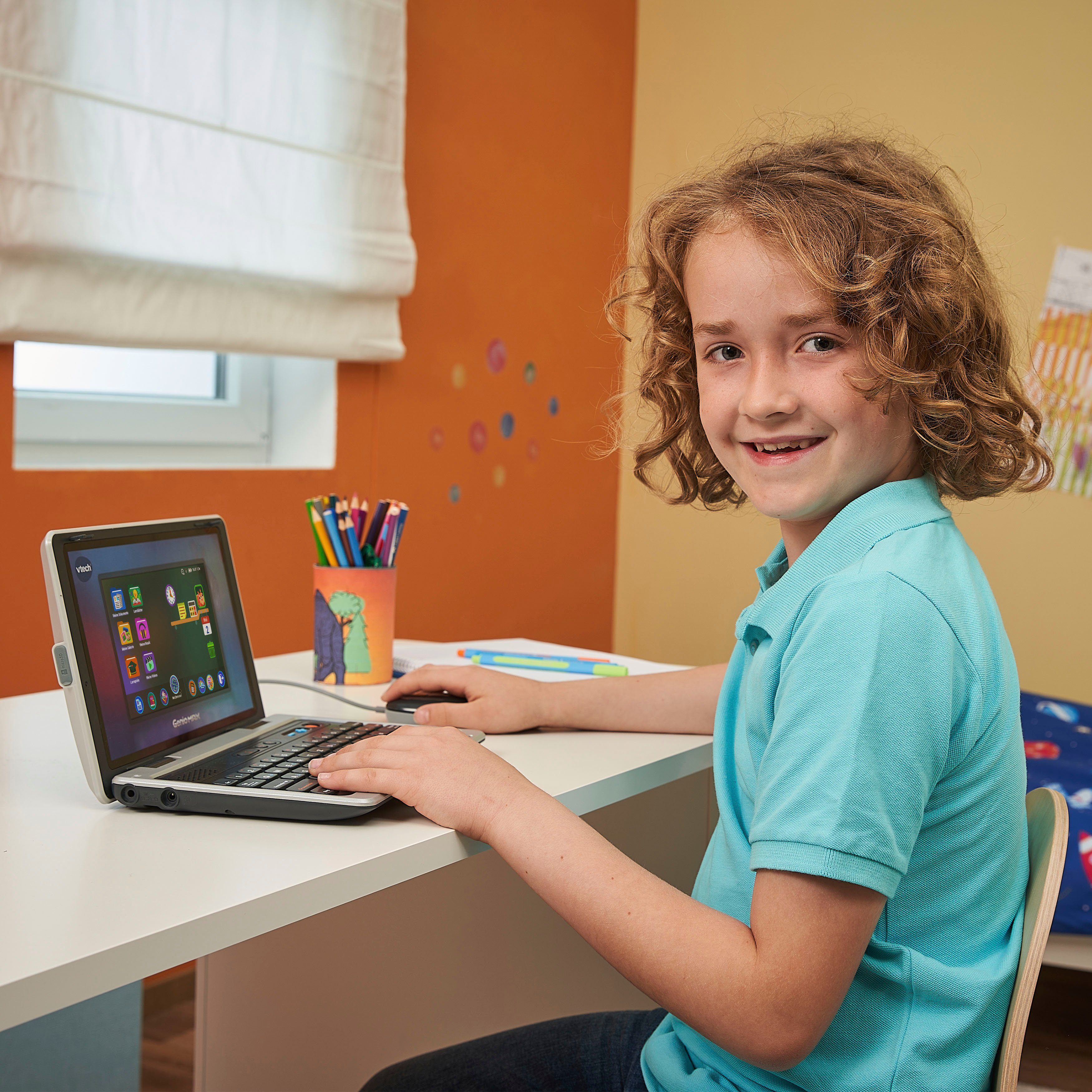 Kindercomputer School & silber Vtech® Go, XL Lernlaptop Genio