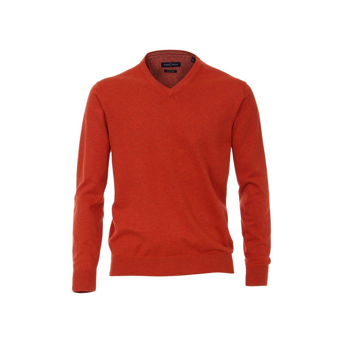 V-Ausschnitt-Pullover regular (1-tlg) CASAMODA orange