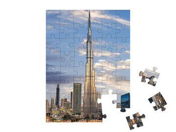 puzzleYOU Puzzle Futuristische Skyline von Dubai, Downtown, 48 Puzzleteile, puzzleYOU-Kollektionen Burj Khalifa