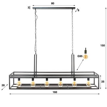 famlights Hängeleuchte, Pendelleuchte Janin in Altsilber mit Glashalterung und Ablage E27, keine Angabe, Leuchtmittel enthalten: Nein, warmweiss, Hängeleuchte, Pendellampe, Pendelleuchte