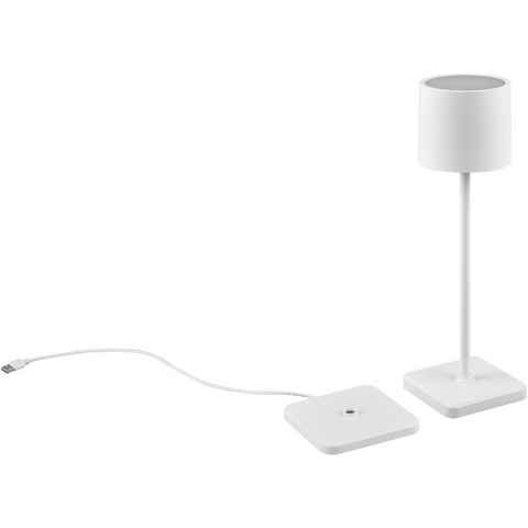 TRIO Leuchten LED Außen-Tischleuchte Fernandez, Dimmfunktion, USB-Ladefunktion, LED fest integriert, Farbwechsler, warmweiß - kaltweiß, Garten Akku Tischlampe USB Ladestation dimmbar Lichtfarbe einstellbar