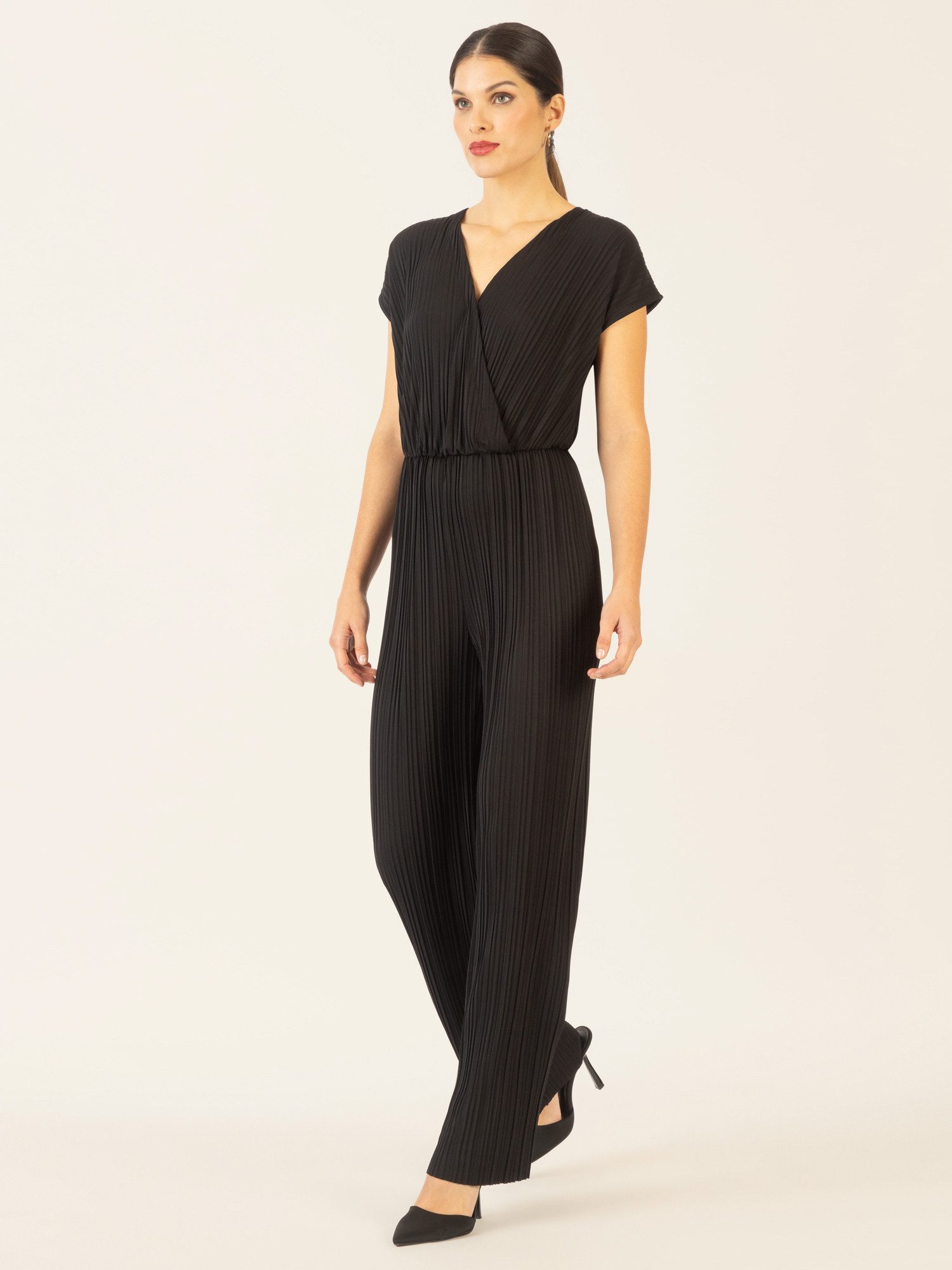 Apart Jumpsuit aus einer unregelmäßig plissiertem günstig online kaufen