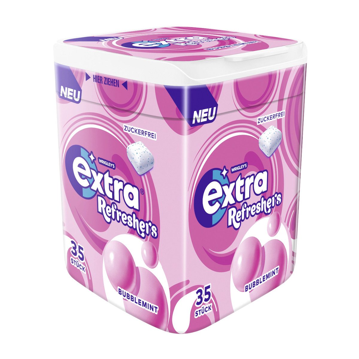 Wrigleys Extra Süßigkeit, Wrigleys Extra Refreshers Bubblemint zuckerfreie Kaugummi 35 Stück 78g