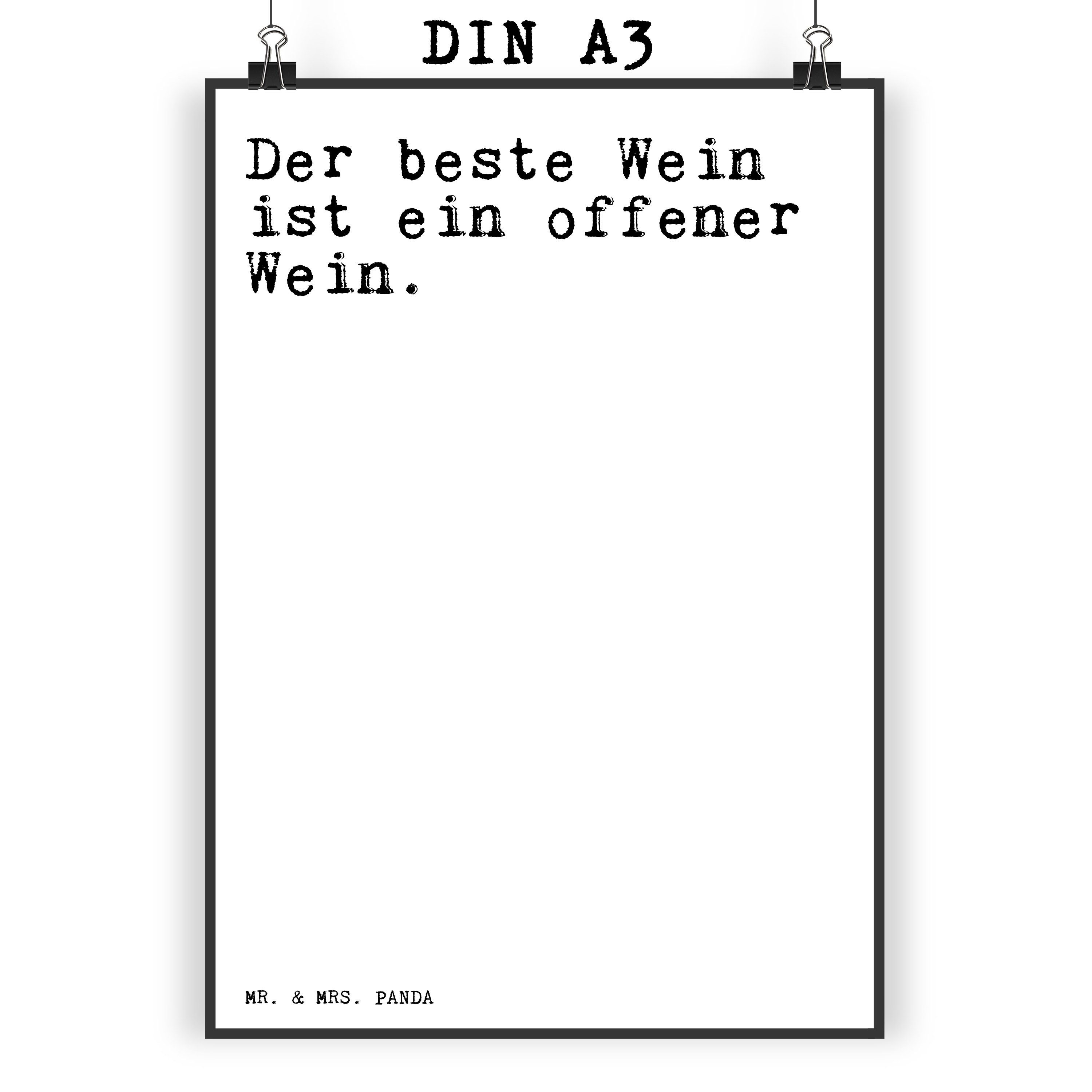 Mr. & Mrs. Panda Poster »Der beste Wein ist... Weiß Sprüche