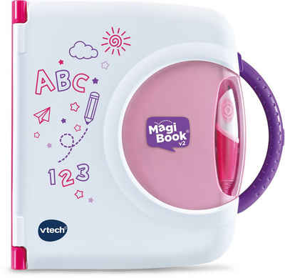 Vtech® Kindercomputer MagiBook v2, pink, Interaktives Lernbuchsystem, mit 2 Lernbüchern